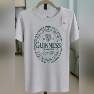 Guinness Graphic Tee Gray St James Gate Dublin Logo T-Shirt Unisex Small NWT